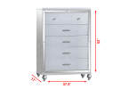 Sterling Mirror Framed Chest Made With Wood in White Color