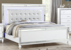 Sterling King 4 PC LED Bedroom set made with wood in White Color