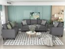 U_STYLE Polyester-blend 3 Pieces Sofa Set, Living Room Set