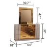 Lorenzo Gold Detailed Dresser made with Wood in Gray