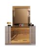 Lorenzo Gold Detailed Dresser made with Wood in Gray