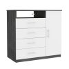 Dresser Beaufort, Bedroom, Smokey Oak / White