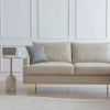 L-Shaped Corner Sectional Technical leather Sofa with pillows; beige
