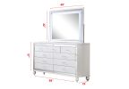 Sterling King 4 PC LED Bedroom set made with wood in White Color