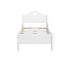 Macaron Twin Size Toddler Bed with Side Safety Rails and Headboard and Footboard,White