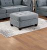 Modular Sofa Set 6pc Set Living Room Furniture Sofa Loveseat Tufted Couch Nail heads Gray Linen Like Fabric 4x Corner Wedge 1x Armless Chair and 1x Ot