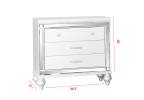 Sterling King 4 PC LED Bedroom set made with wood in White Color