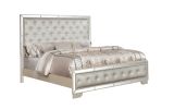 Madison Queen 4 Pc Upholstery Bedroom Set Made with wood in Beige
