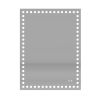 48X36 Inch Led-Lit Bathroom Mirror, Wall Mounted Anti-Fog Memory Rectangular Vanity Mirror With Tri-White Front Circular Light And Touch Sensor Dimmer