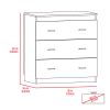 Calvetta 3-Drawer Dresser Light Grey