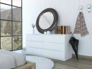 6 Drawer Double Dresser Tronx, Bedroom, White