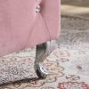 Storage Ottoman Bench, Bedroom End Bench,Velvet Upholstered Storage Bench with Button,Storage Ottoman with Safety Hinge,Flip top,metal leg with footpa