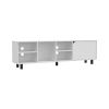 TV Stand for TV¬¥s up 70" Estocolmo, Four Open Shelves, White Finish