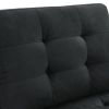 U shape Modular Sectional Sofa,DIY Combination,includes Four Single Chair and Two Corner,Black Velvet.