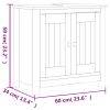 3 Piece Bathroom Furniture Set BERG White Solid Wood Pine