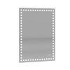 48X36 Inch Led-Lit Bathroom Mirror, Wall Mounted Anti-Fog Memory Rectangular Vanity Mirror With Tri-White Front Circular Light And Touch Sensor Dimmer