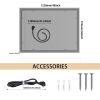 48X36 Inch Led-Lit Bathroom Mirror, Wall Mounted Anti-Fog Memory Rectangular Vanity Mirror With Tri-White Front Circular Light And Touch Sensor Dimmer