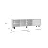 TV Stand for TV¬¥s up 70" Estocolmo, Four Open Shelves, White Finish