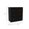 Turner 2 Piece Bedroom Set, Cartagena Armoire + Capri Three Drawer Dresser, Black