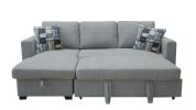 Home Beautiful Combination Three Seater Sofa with Toffee Seat, Expandable Sofa Bed, Gray
