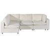 U-style Upholstered Modular Sofa with USB Charge Ports,Wireless Charging and Built-in Bluetooth Speaker in Arm,Sectional sofa for Living Room Apartmen