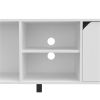 TV Stand for TV¬¥s up 70" Estocolmo, Four Open Shelves, White Finish