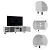 TV Stand for TV¬¥s up 70" Estocolmo, Four Open Shelves, White Finish