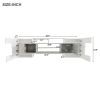 ON-TREND Unique Shape TV Stand with 2 Illuminated Glass Shelves, High Gloss Entertainment Center for TVs Up to 80", Versatile TV Cabinet with LED Colo