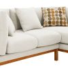[VIDEO provided] [New] 75*50" Modern Sectional Sofa,Rustic L-shaped Couch Set with 3 Free Pillows,4-seat Linen Fabric Indoor Furniture with Chaise Lou