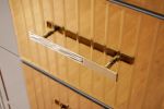 Lorenzo Gold Detailed Chest made with Wood in Gray