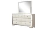 Madison Queen 4 Pc Upholstery Bedroom Set Made with wood in Beige
