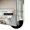 30x26 inch Double door mirror medicine cabinet Surface Mount or Recess aluminum