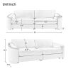 U_Style Stylish Sofa with Semilunar Arm, Rivet Detailing, and Solid Frame for Living Room