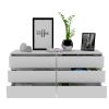 6 Drawer Double Dresser Tronx, Bedroom, White