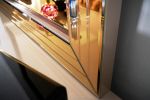 Lorenzo Gold Detailed Dresser made with Wood in Gray