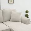[VIDEO provided] [New] 108*85.5" Modern U Shape Sectional Sofa, 7 Seat Fabric Sectional Sofa Set with 3 Pillows Included for Living Room, Apartment, O