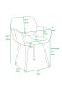 Teddy Fabric Upholstered Side Dining Chair with Metal Leg(Dark grey teddy fabric+Beech Wooden Printing Leg),KD backrest