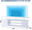 TV Stand for 70 Inch TV LED Gaming Entertainment Center Media Storage Console Table with Large Sliding Drawer & Side Cabinet for Living Room White