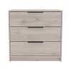 3 Drawers Dresser Maryland, Superior Top, Light Gray Finish