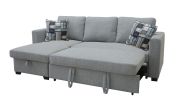 Home Beautiful Combination Three Seater Sofa with Toffee Seat, Expandable Sofa Bed, Gray