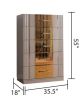 Lorenzo Gold Detailed Chest made with Wood in Gray