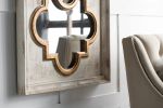 58" x 28" in Classically Inspired Henley Decorative Mirror, French Country Style Wall Decor for Bathroom, Entryway Wall Decor