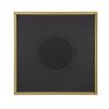 40" x 40" Square Carved Mirror with Pleated Design with Gold Iron Frame, Neutral Colorway Wall Decor for Living Room Bathroom Entryway