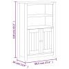 3 Piece Bathroom Furniture Set BERG White Solid Wood Pine