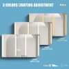 50x30 Inch LED Bathroom Medicine Cabinet Surface Mount Double Door Lighted Medicine Cabinet, Medicine Cabinets for Bathroom with Mirror Defogging, Dim