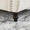 58.8" Chesterfield Sofa Beige Velvet for Living Room, 2 Seater Sofa Tufted Couch with Rolled Arms and Nailhead for Living Room, Bedroom, Office, Apart